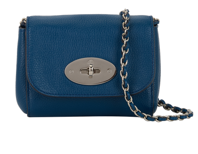 Mini Lily, &pound;350, Handbags, Blue, Leather, Front view